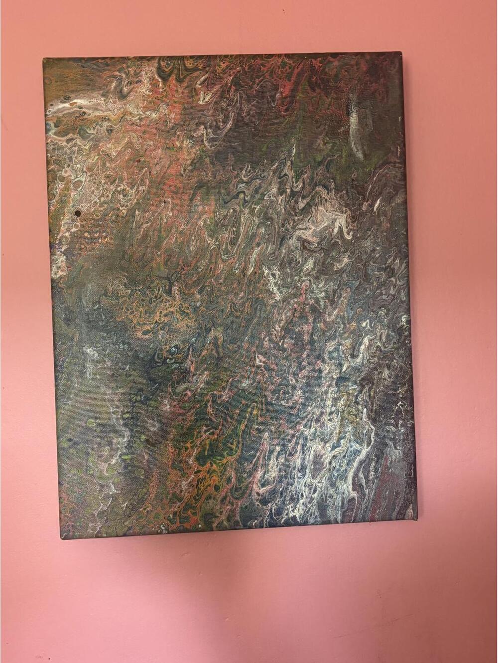 Abstract Fluid Art Painting on Canvas